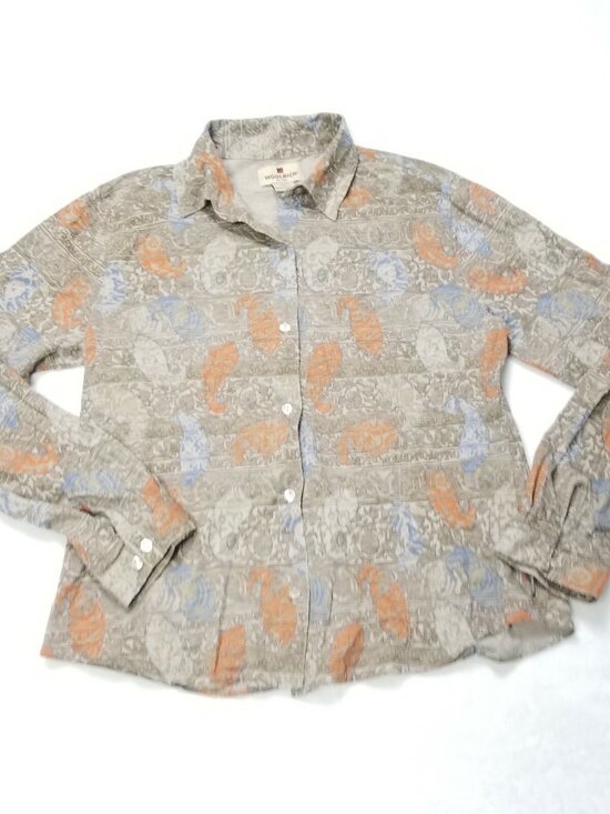 Woolrich Tops - Woolrich Shirt Womens M Medium Long Sleeve Print Paisley Colorful Button Western